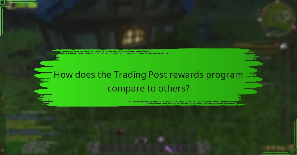 How does the Trading Post rewards program compare to others?
