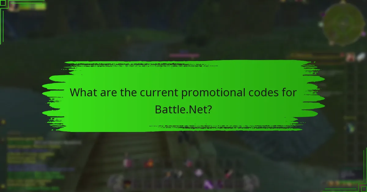 What are the current promotional codes for Battle.Net?