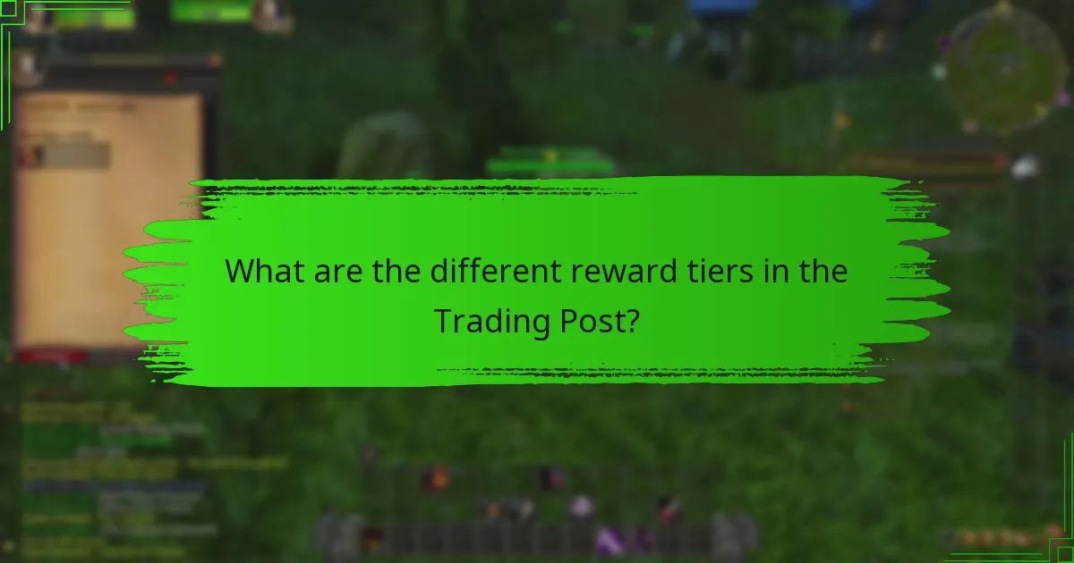 What are the different reward tiers in the Trading Post?