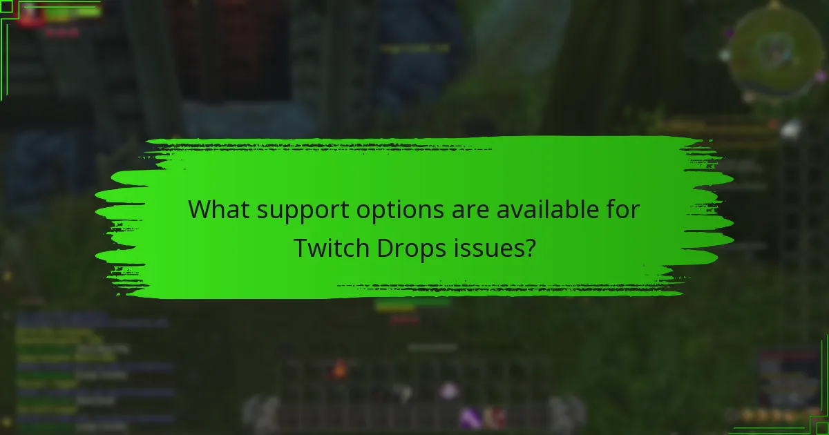 What support options are available for Twitch Drops issues?
